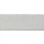 Lacet cuir double façon daim irisé 10 mm Silver x 50cm