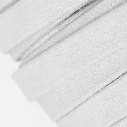 Lacet cuir double façon daim irisé 10 mm Silver x 50cm