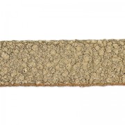 Lacet cuir double façon daim métallisé craquelé 10 mm Gold x 50cm