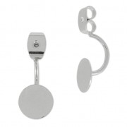 Poussoirs plateaux 8 mm pour boucles doubles rhodié x2