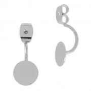 Poussoirs plateaux 8 mm pour boucles doubles rhodié x2