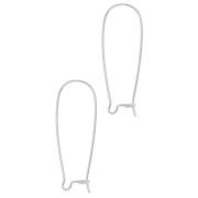 Boucles d'oreilles crochets dormeuses 35 mm - Argent 925 x2