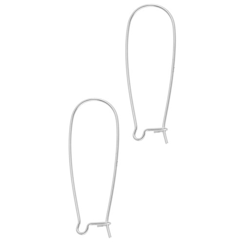 Boucles d'oreilles crochets dormeuses 35 mm - Argent 925 x2