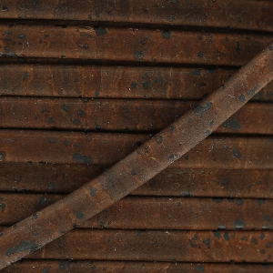 Lacet liège double 5 mm Brun x 50cm