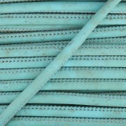 Cordon liège surpiqué 3 mm Bleu Ciel x 50cm|raw }}
