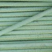 Cordon liège surpiqué 3 mm Mint x 50cm