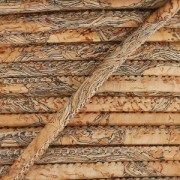 Cordon liège surpiqué motif marbré 3 mm Naturel x 50cm|raw }}