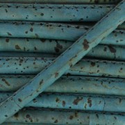 Cordon liège surpiqué 4 mm Bleu Gris x 50cm|raw }}