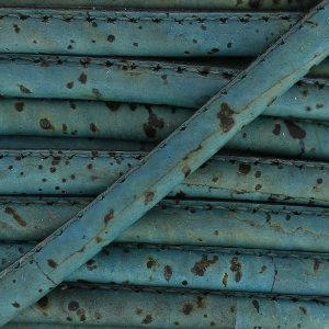 Cordon liège surpiqué 4 mm Bleu Gris x 50cm