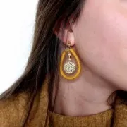 Cordon liège surpiqué 4 mm Bleu Gris x 50cm