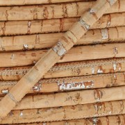 Cordon liège surpiqué métallisé 4 mm Naturel/Argenté x 50cm|raw }}