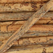 Cordon liège surpiqué motif marbré 4 mm Naturel x 50cm