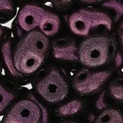 SuperDuo 2,5x5 mm Dark Amethyst Metallic Mat x10g