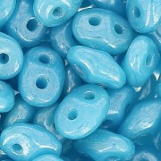 SuperDuo 2,5x5 mm Opaque Blue Turquoise Luster x10g