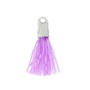 Pompon imitation coton 10-14 mm Lilas/rhodié|raw }}