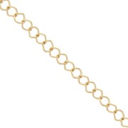 Chaîne Fantaisie carrée 4.5 mm doré à l'or fin x 1m