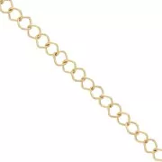 Chaîne Fantaisie carrée 4.5 mm doré à l'or fin x 1m