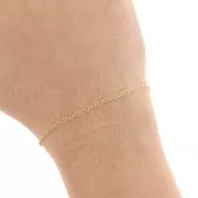 Chaîne maille Forçat 1.8x2.2 mm doré à l'or fin x1m