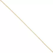 Chaîne maille Forçat double anneaux 1.5 mm - Doré à l'or fin x1m