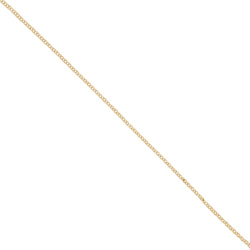 Chaîne maille Forçat double anneaux 1.5 mm - Doré à l'or fin x1m