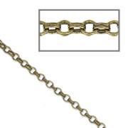 Chaîne maille forçat double anneaux 2 mm - Bronze x1m|raw }}