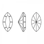 Navettes PureCrystal 4228 6x3 mm White Opal x4