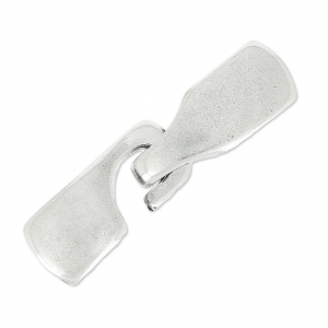 Fermoir crochet 30 mm pour lacet 5 mm argenté vieilli x1