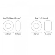 Rocaille Toho Demi Round 11/0 TO11RDR0049F - Opaque Frosted Jet x5g