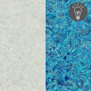 Rocaille Toho 11/0 TO11R2701 - Glow In The Dark Crystal/Glow Blue x8g