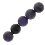 Perles rondes en pierre gemme Amethyste 10 mm x5|raw }}