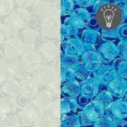 Rocaille Toho 11/0 TO11R2711 - Glow In The Dark - Crystal/Bright Blue x8g|raw }}