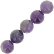 Perles rondes en pierre gemme Amethyste 8 mm x10