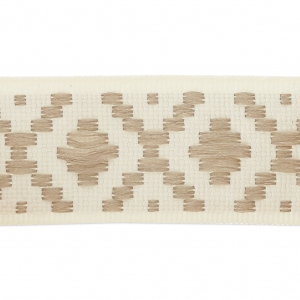 Galon fantaisie losanges 18 mm Beige x1m