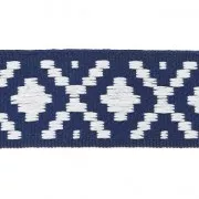 Galon fantaisie losanges 18 mm Bleu Marine x1m