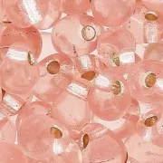 Mini-gouttes Miyuki 3.4 mm DP23 - Lt Blush Silver Lined x8g