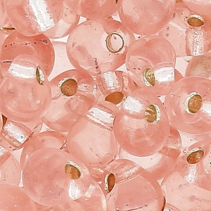 Mini-gouttes Miyuki 3.4 mm DP23 - Lt Blush Silver Lined x8g