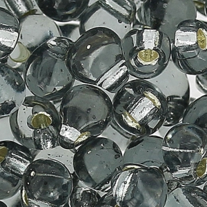 Mini-gouttes Miyuki 3.4 mm DP21L - Lt Gray Silver Lined x8g