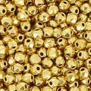 Facettes 2 mm véritable (True 2) 24K Gold Plated x50