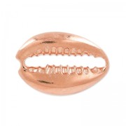 Intercalaire coquillage Cauri 19x13 mm en Argent 925 doré rose x1