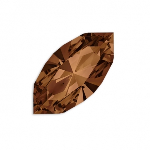 Navettes PureCrystal 4228 6x3 mm Smoked Topaz x4