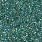 Miyuki Delica 11/0 DB0060 - Lime Lined Crystal AB x8g