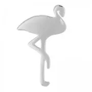 Breloque flamant rose 24x14 mm - Argent 925 x1