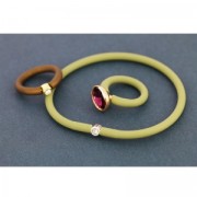 Cordon en plastique creux 4 mm Khaki x2m