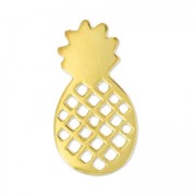 Breloque ananas 18 mm en Argent 925 doré x1