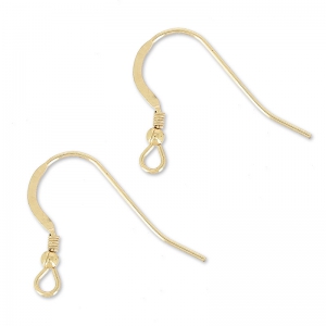 Crochets d'oreilles 19 mm en Gold filled (or laminé)  x2