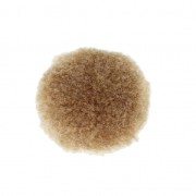 Pompon rond synthétique 2 cm Beige foncé x1|raw }}