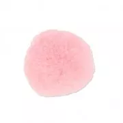 Pompon rond synthétique 2 cm Light Rose x1