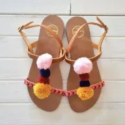 Pompon rond synthétique 2 cm Rose x1