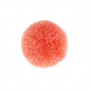Pompon rond synthétique 2 cm Saumon x1