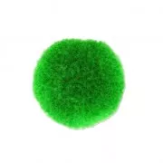 Pompon rond synthétique 2 cm Vert  x1